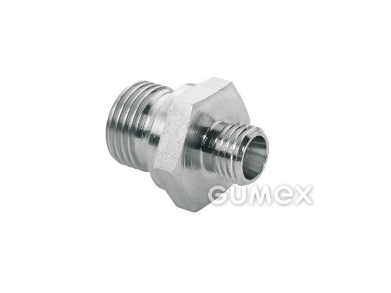 Hochdruck-Hydraulikverschraubung, leichte Reihe, Außengewinde BSPP 1/4" - Außengewinde M12x1,5, 